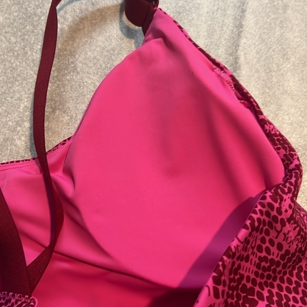 Adidas Light Support Sports Bra XL cups A-C pink & maroon racerback - Picture 6 of 8